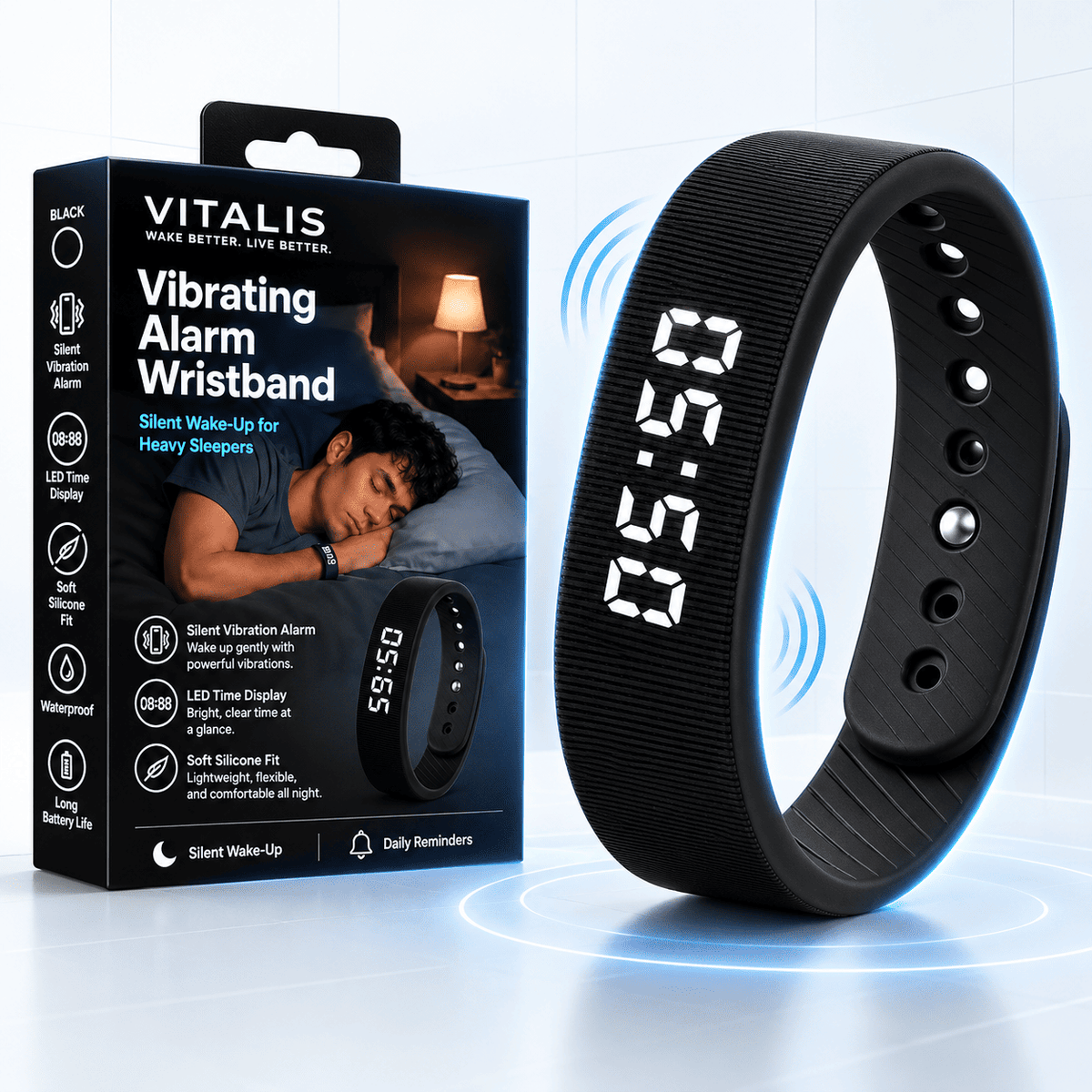 Vitalis Silent Vibrating Alarm Band
