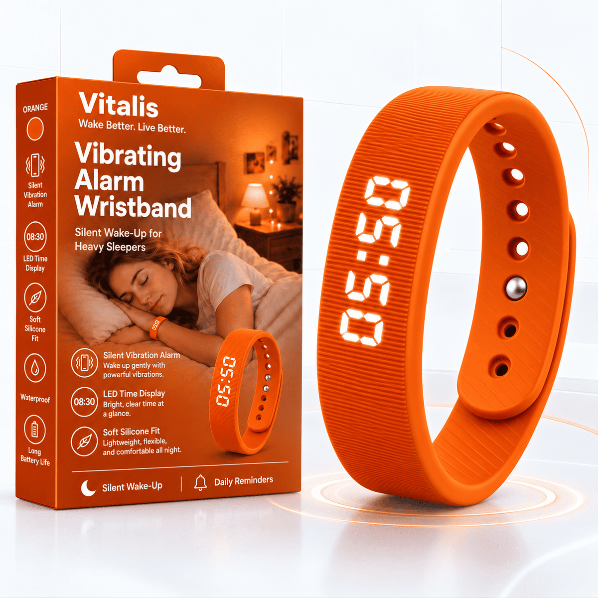 Vitalis Silent Vibrating Alarm Band